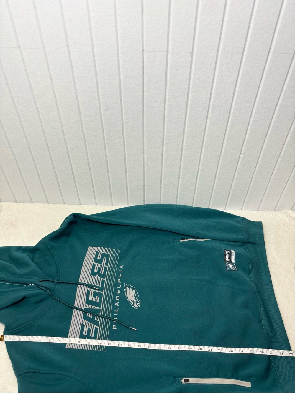 NFL Philadelphia Eagles Teal Pullover Hooded Sweatshirt Size L - Picture 11 of 12